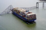 What was happening inside the cargo ship before it struck the Baltimore Key Bridge causing its collapse?