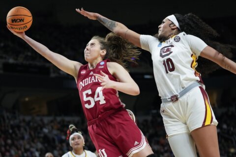 Mackenzie Holmes ends stellar career at Indiana with loss in the Sweet 16 to South Carolina