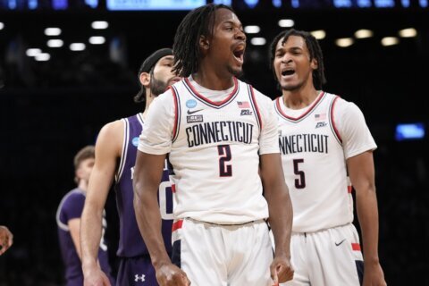 Top seed UConn steamrolls into Sweet 16 with 75-58 rout of Northwestern in East Region