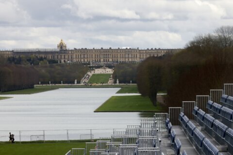 Grandstands and gallop tracks: Versailles Palace gardens get ready for Olympic equestrian events
