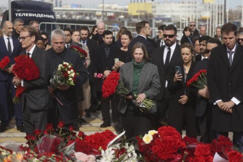 Ambassadors lay flowers at site of Moscow concert hall massacre