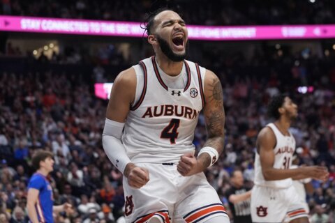 No. 12 Auburn goes wire-to-wire to beat Florida 86-67 for SEC Tournament title