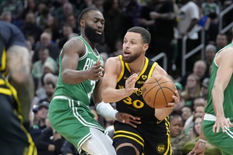 Brown, Tatum lead Celtics to 3rd-biggest win in franchise history, 140-88 over weary Warriors
