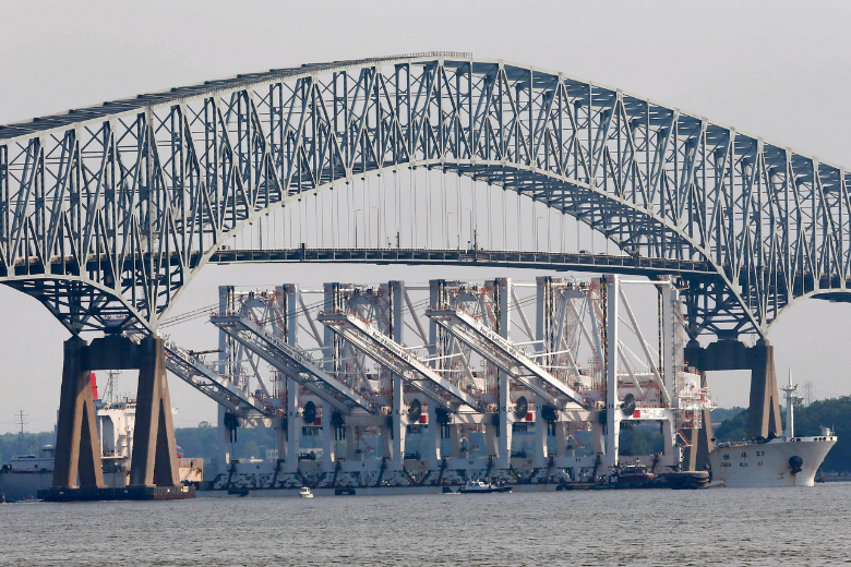 The Francis Scott Key Bridge in Baltimore, Maryland, Collapses