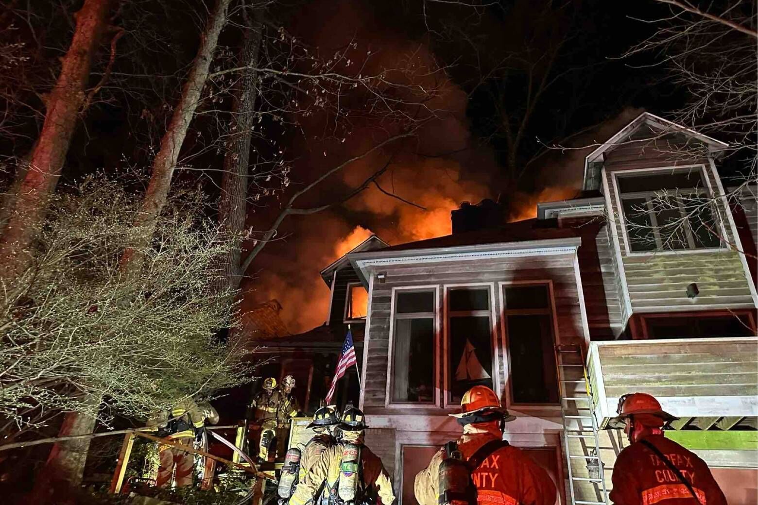 Officials in Fairfax County, Virginia, say they are responding to a house fire  in the Wakefield area. (Courtesy Fairfax County Fire and Rescue Department)