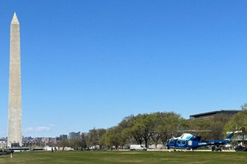 Helicopter lands on National Mall to transport officer injured by fleeing car
