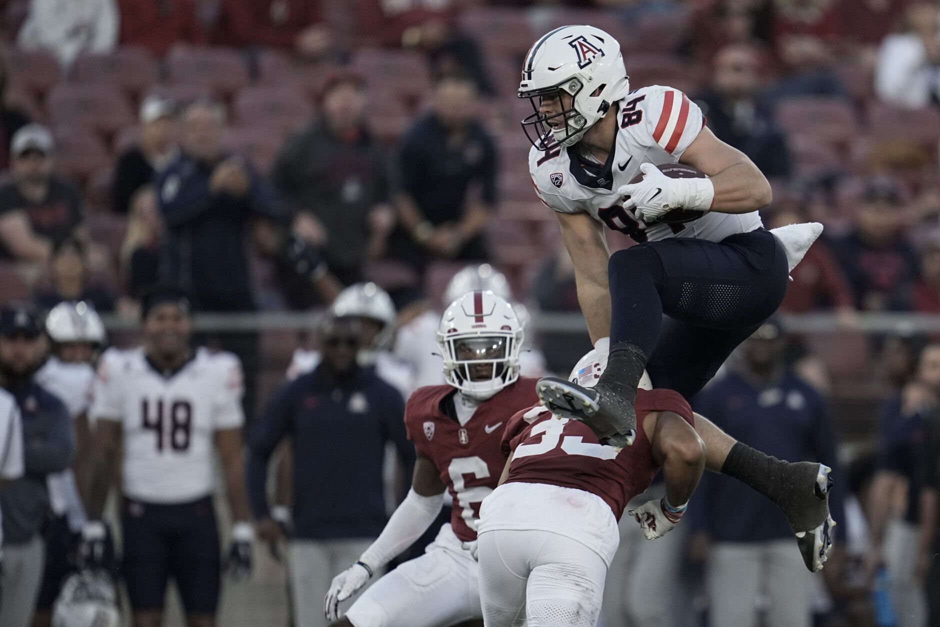 <h3>Round 5 (139th overall) — Tanner McLachlan, TE Arizona</h3>
<p>Again, at the risk of sounding hyperbolic, this could be Adam Peters&#8217; equivalent of San Francisco&#8217;s fifth round selection of George Kittle in 2017. McLachlan has the intangibles and high motor NFL teams crave, which could potentially outweigh some of the questions about his measurables. Guys like this just need a chance — and the Commanders&#8217; lackluster tight end depth chart will certainly give him that.</p>
