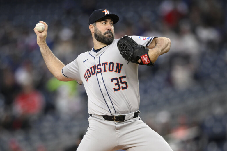 Justin Verlander allows 2 runs over 6 innings in season debut for Astros in 5-3 win over Nats - WTOP News