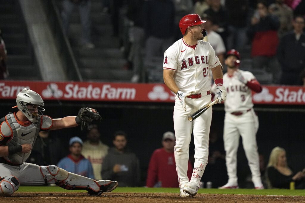 Angels’ Trout bats leadoff for first time since 2020, homers in first at-bat against Orioles
