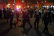 Large numbers of New York City police officers begin entering Columbia University campus