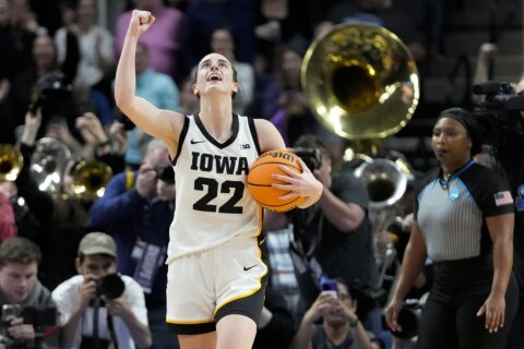 Caitlin Clark of Iowa is the AP Player of the Year in women’s hoops for the 2nd straight season