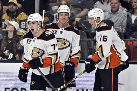 Defending champ Golden Knights to face top-seeded Stars in playoffs after 4-1 loss to Ducks