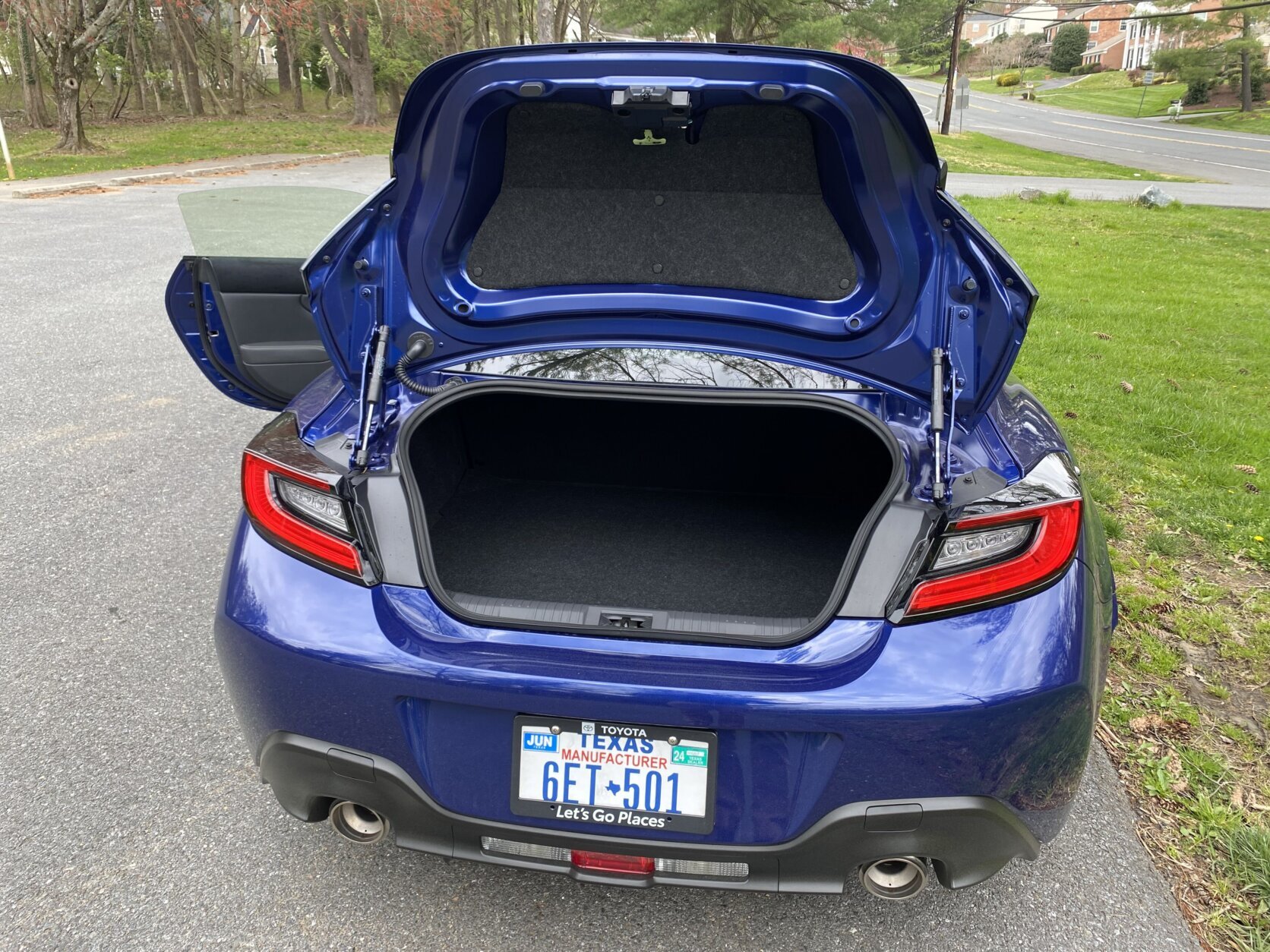 sports car trunk