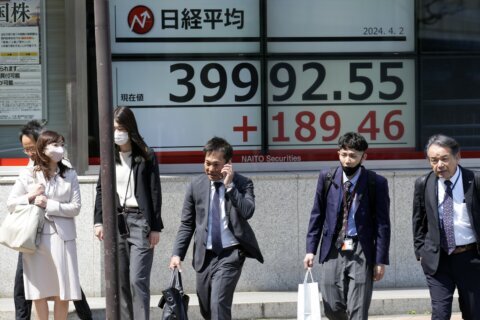 Stock market today: Asian shares drop after Wall Street sinks on rate worries