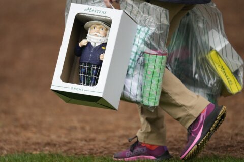 Craze for Masters gnomes grows. The little golf- centric statue becoming coveted collector’s items