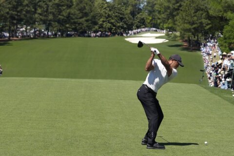 Tiger Woods shoots his worst round in a major championship with an 82 at the Masters
