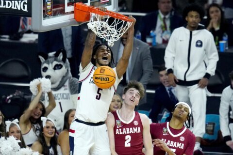 Led by Castle and Clingan, defending champ UConn returns to Men’s NCAA title game, beating Alabama 86-72