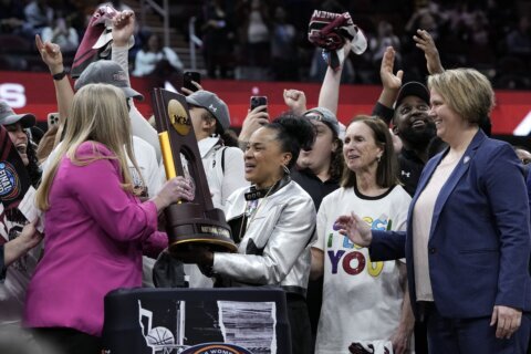 Perfect ending: South Carolina’s Dawn Staley wins third national title as Gamecocks down Clark, Iowa