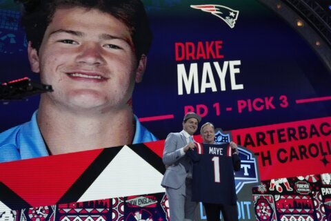 Patriots select quarterback Drake Maye with No. 3 pick in NFL draft