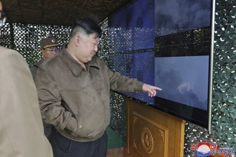 North Korean leader Kim leads rocket drills that simulate a nuclear counterattack against enemies