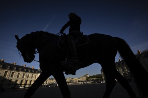 Horses show off in Versailles, keeping alive royal tradition at soon-to-be Olympic equestrian venue