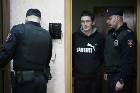 A US citizen facing drug charges in Russia appears in court. His case was adjourned until mid-May