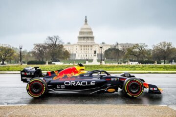 Oracle Red Bull Racing RB19 sits in front of the U.S. Capitol in Washington D.C. on April 1, 2024. 
