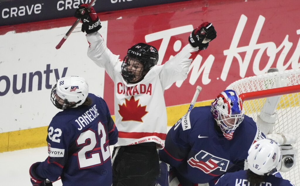 Danielle Serdachny scores OT goal to lift Canada to 6-5 win over US in women’s hockey world final