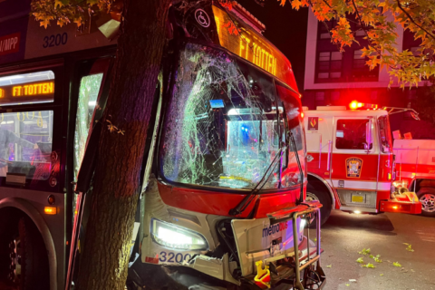 Metrobus strikes car, tree; leaving multiple injured in Northeast DC