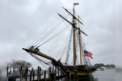 Pride of Baltimore ship makes its return to Inner Harbor after Key Bridge collapse