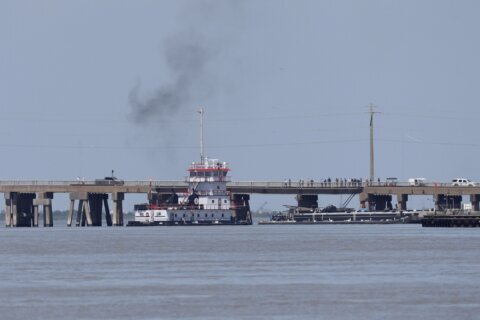 Barge hits bridge connecting Galveston and Pelican Island, causing partial collapse and oil spill