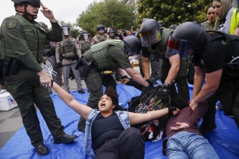 Police make arrests at UCLA in tense clashes with Israel-Hamas war protesters