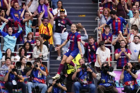 UEFA celebrates growth of women’s soccer as Barcelona lifts another Women’s Champions League trophy