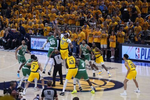 Jrue Holiday’s finishing flurry helps Celtics beat Pacers 114-111 for 3-0 lead in East finals