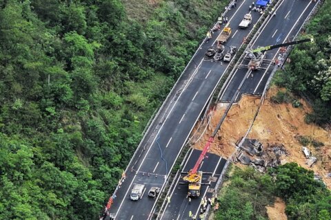 Highway collapse in China’s southern Guangdong province leaves at least 24 dead
