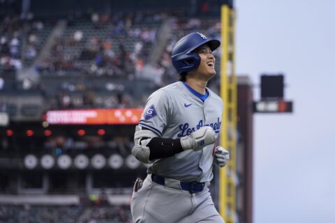 Dodgers star Shohei Ohtani hits longest home run at Oracle Park in nearly two years