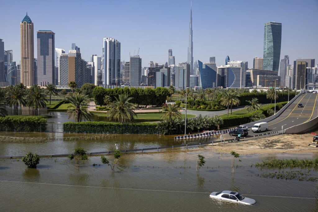 Flights to Dubai disrupted as rain hits the UAE 2 weeks after its heaviest recorded rainfall ever