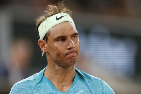 14-time champion Rafael Nadal loses in the French Open’s first round to Alexander Zverev