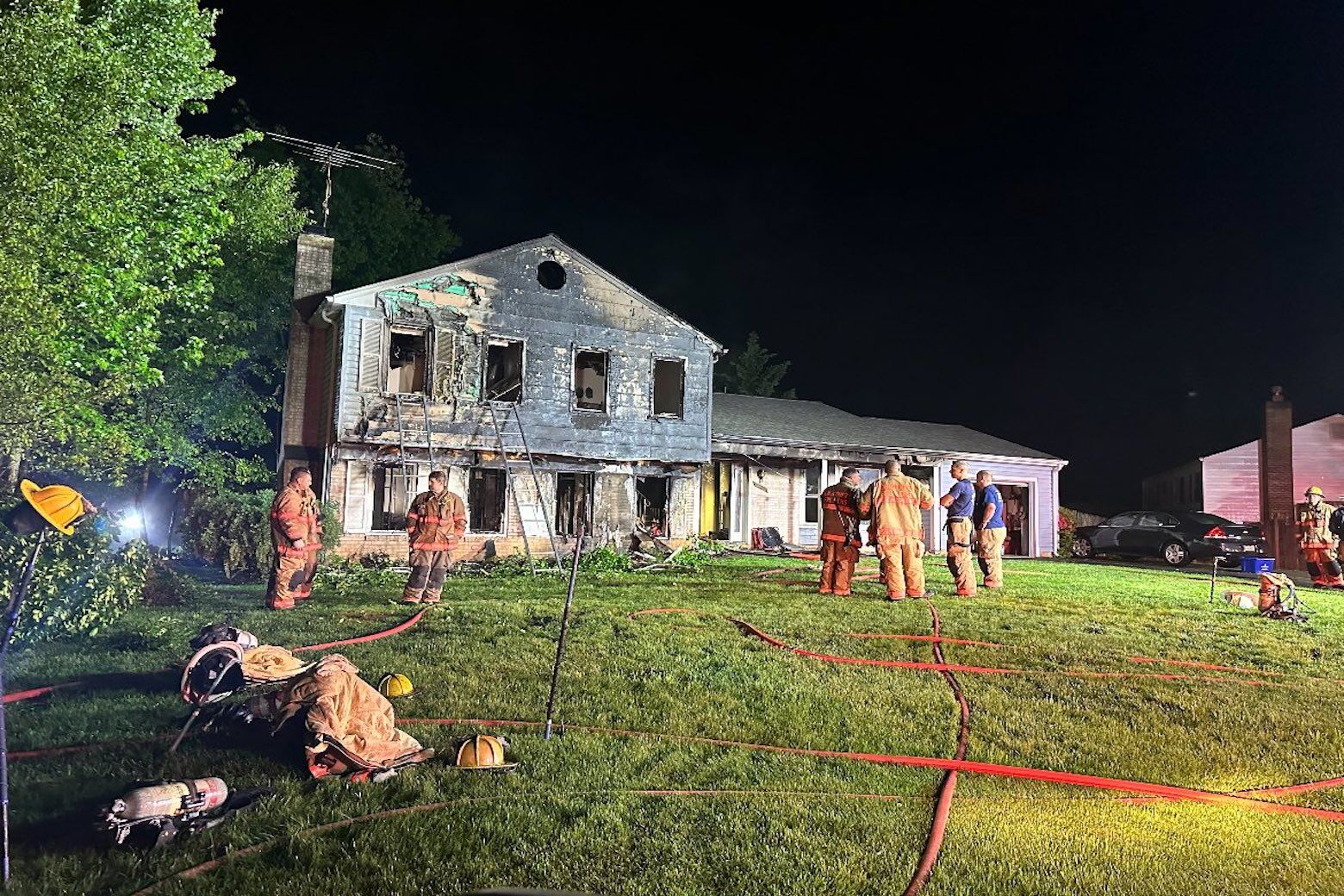 Poolesville, Maryland home that was struck by lightning