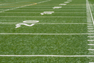 Empty football field