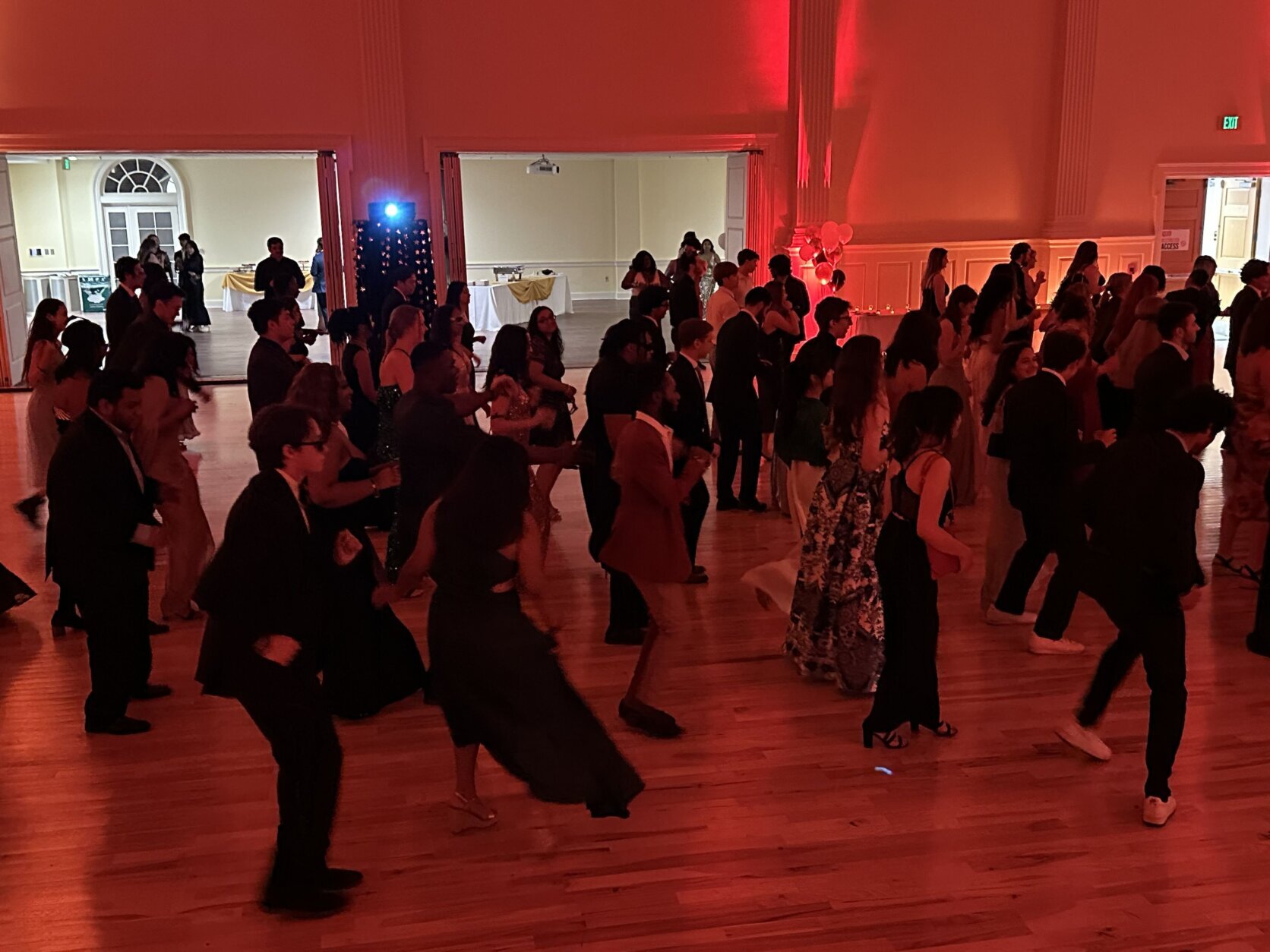 People celebrating on a dance floor