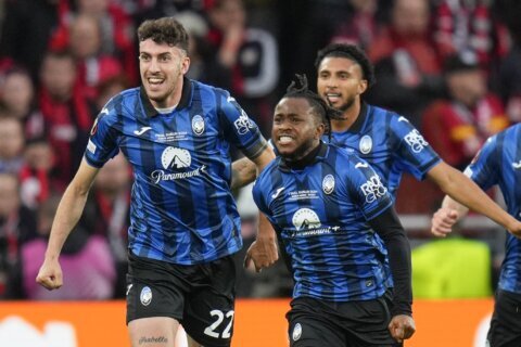 Bayer Leverkusen unbeaten season at risk trailing Atalanta 2-0 at halftime in Europa League final