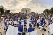 Opera Italiana is in the Air performs at the Lincoln Memorial on Sept. 21, 2023. (Courtesy Opera Italiana is in the Air)