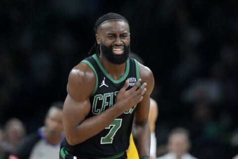 Brown matches career playoff high with 40 points, Celtics beat Pacers to take 2-0 lead in East