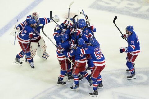 Goodrow scores in overtime, Rangers outlast Panthers 2-1 in Game 2 to even Eastern Conference final