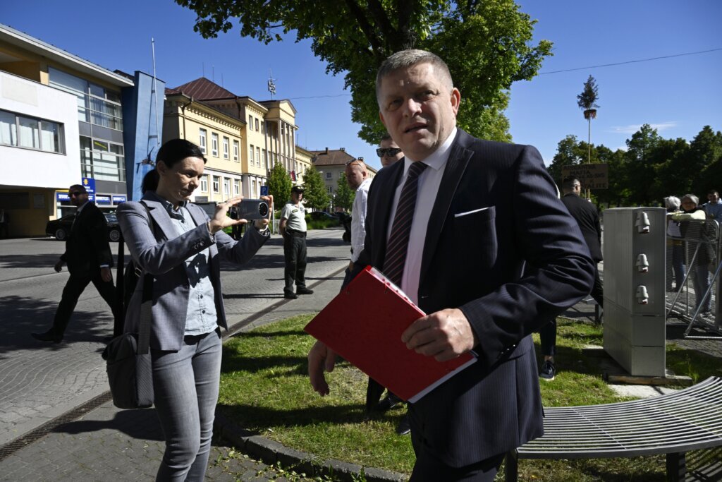 Robert Fico, Slovakia’s populist prime minister, who returned to power on a pro-Russian platform