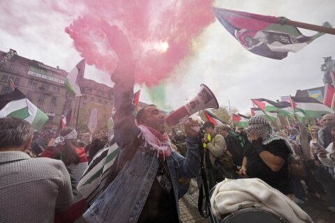Thousands of pro-Palestinian protesters march in Malmo against Israel’s Eurovision participation