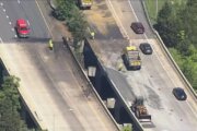 Dump truck overturns into ravine below I-270 in Montgomery Co. — killing 54-year-old driver