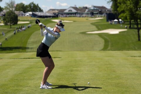 Nelly Korda makes a 10 and faces uphill climb at Women’s Open