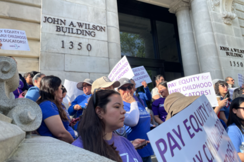 'Mayor Bowser, you're being disrespectful': Parents and child care workers rally in DC